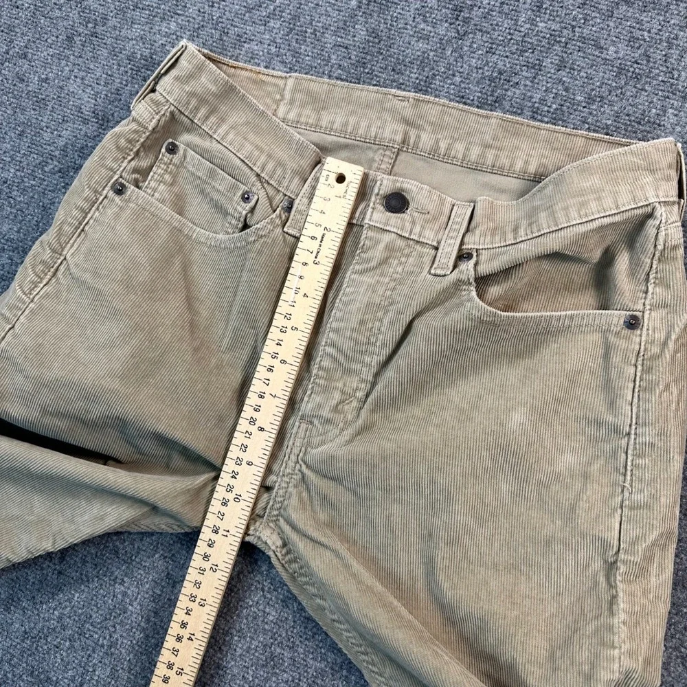 Levis 505 Men's‎ 31x32 Tan Khaki Regular Fit Corduroy Pants Straight Leg Casual